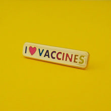 Load image into Gallery viewer, I Love Vaccines Gold Plated Enamel Pin