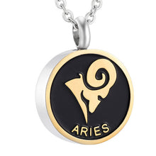 Load image into Gallery viewer, Astrology Sign Zodiac Cremation Urn Necklace