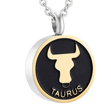 Load image into Gallery viewer, Astrology Sign Zodiac Cremation Urn Necklace