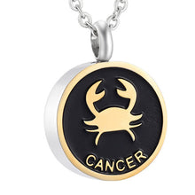 Load image into Gallery viewer, Astrology Sign Zodiac Cremation Urn Necklace