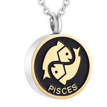 Load image into Gallery viewer, Astrology Sign Zodiac Cremation Urn Necklace