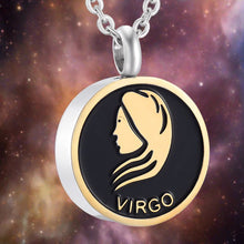 Load image into Gallery viewer, Astrology Sign Zodiac Cremation Urn Necklace