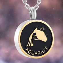 Load image into Gallery viewer, Astrology Sign Zodiac Cremation Urn Necklace
