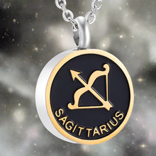 Load image into Gallery viewer, Astrology Sign Zodiac Cremation Urn Necklace