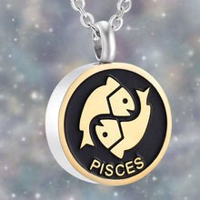 Load image into Gallery viewer, Astrology Sign Zodiac Cremation Urn Necklace