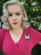 Load image into Gallery viewer, Bunny Bloom Brooch by Lipstick &amp; Chrome