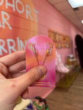 Load image into Gallery viewer, Double Pierced Chain Hoop Earring