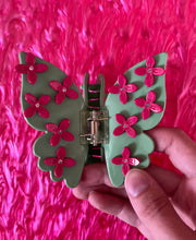 Load image into Gallery viewer, 3D Flowers On Butterfly Hair Claw