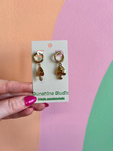 Load image into Gallery viewer, Mushroom Charm Hoop Earrings