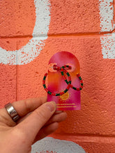 Load image into Gallery viewer, Holiday Red and Green Hoop Earrings
