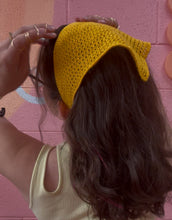 Load image into Gallery viewer, Handmade Crochet Bow Bandana