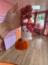 Load image into Gallery viewer, Spooky Crocheted Car Mirror Accessory