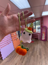 Load image into Gallery viewer, Spooky Crocheted Car Mirror Accessory