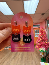 Load image into Gallery viewer, Orange and Black Cat Energy - Dangles