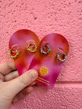 Load image into Gallery viewer, Textured Circle Titanium Earrings