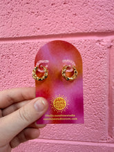 Load image into Gallery viewer, Textured Circle Titanium Earrings