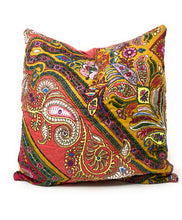 Load image into Gallery viewer, Tache Intricate Floral Paisley Chevron Hanging Gardens Cushion Cover 2-Pieces (HS3148)