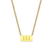 Load image into Gallery viewer, Engraved Angel Number Necklace