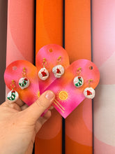 Load image into Gallery viewer, Holiday Hand-Painted Pearl Earrings