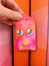 Load image into Gallery viewer, Holiday Hand-Painted Pearl Earrings
