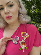 Load image into Gallery viewer, Rosita Brooch by Marla VonDuta x Lipstick &amp; Chrome