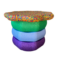 Load image into Gallery viewer, **Pre-order (Ships in 3-4 Weeks)**Flower-shaped Balance Board for Stepping Stones in Rainbow Confetti