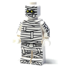 Load image into Gallery viewer, Halloween Mummy Minifig made using LEGO parts