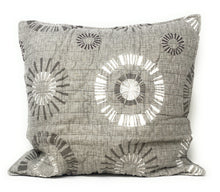 Load image into Gallery viewer, Tache Cotton Taupe Beige Striped Floral Geometric Starburst Decorative 18x18" Throw Pillow Covers -  2-Pieces (DXJ107076)