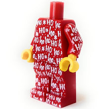 Load image into Gallery viewer, Santa HO HO Ho Christmas PJs Minifig Body made using LEGO parts  - B3 Customs