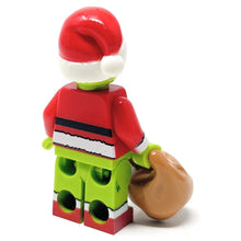 Load image into Gallery viewer, Custom Mean One Christmas Minifig made with LEGO parts - B3 Customs