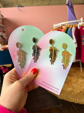 Load image into Gallery viewer, Titanium Feather Earrings