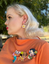 Load image into Gallery viewer, Polynesian Pup Mini Brooch by Miss Fluff x Lipstick &amp; Chrome