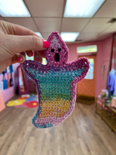 Load image into Gallery viewer, Colorful Ghost Crochet Coaster