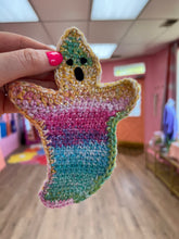 Load image into Gallery viewer, Colorful Ghost Crochet Coaster