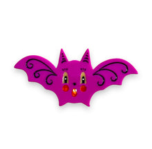 Load image into Gallery viewer, Gothic Glam Bat Scatter Pin by Johanna Parker x Lipstick &amp; Chrome - PLUM
