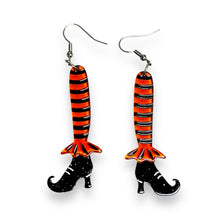 Load image into Gallery viewer, Bewitching Booties Earrings in ORANGE by Lipstick &amp; Chrome