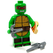 Load image into Gallery viewer, Raph Red Fighter Turtle - Custom Minifig made using LEGO parts