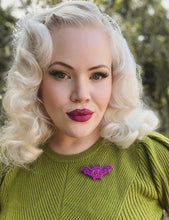 Load image into Gallery viewer, Gothic Glam Bat Scatter Pin by Johanna Parker x Lipstick &amp; Chrome - PLUM