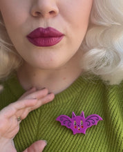 Load image into Gallery viewer, Gothic Glam Bat Scatter Pin by Johanna Parker x Lipstick &amp; Chrome - PLUM