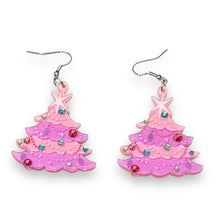 Load image into Gallery viewer, Oh Pinkmas Tree Earrings by Miss Fluff x Lipstick &amp; Chrome