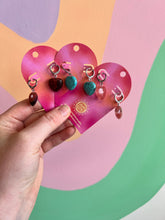 Load image into Gallery viewer, Heart Gem Huggies