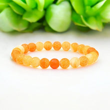 Load image into Gallery viewer, Orange Sun Cracked Agate Crystal Bracelet