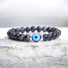 Load image into Gallery viewer, Blue Weathered Agate Peace &amp; Calm Bracelet