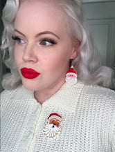 Load image into Gallery viewer, Starry Eyed Santa Brooch by 50's Vintage Dame x Lipstick &amp; Chrome
