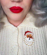 Load image into Gallery viewer, Starry Eyed Santa Brooch by 50's Vintage Dame x Lipstick &amp; Chrome
