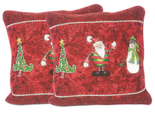 Load image into Gallery viewer, Tache Here Comes Santa Claus Vintage Holiday Woven Tapestry Throw Pillow Cover (8577CC)