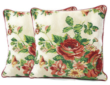 Load image into Gallery viewer, Tache Sweet Roses Vintage Ivory Woven Tapestry Throw Pillow Cover (17593CC)