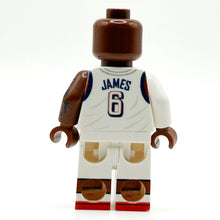 Load image into Gallery viewer, Lebron #6 USA Olympics (2024) Basketball Player Minifig made using LEGO parts - B3 Customs