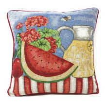 Load image into Gallery viewer, Tache Fruity Drinks Watermelon Lemonade Woven Tapestry Accent Throw Pillow Cover (13082CC)