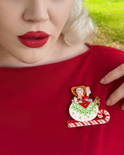 Load image into Gallery viewer, Sleigh All Day Brooch by 50's Vintage Dame x Lipstick &amp; Chrome